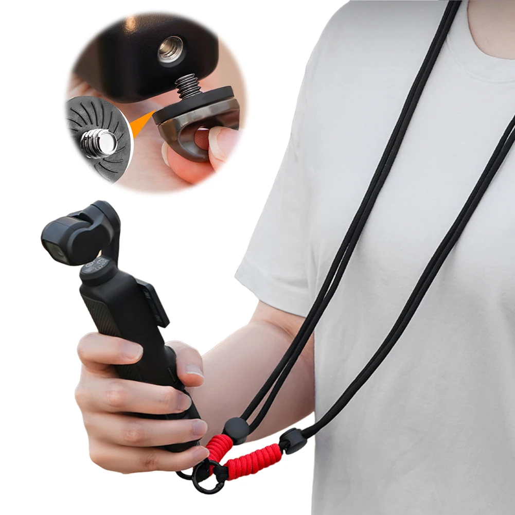 Camera Anti-Lost Lanyard with 1/4 Screw Sports Camera Lanyard Neck Lanyard Strap for DJI Pocket3/Action5 Pro/4/3