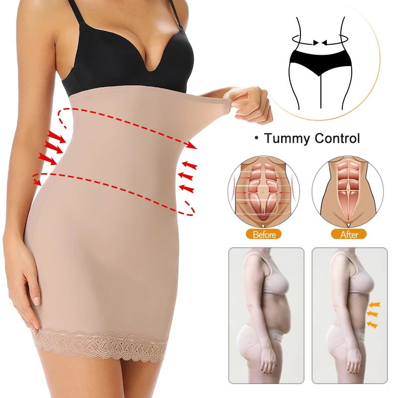 Description Picture 5 of itemHalf Slips High Waist Shaper Cool Comfort Seamless Slip Shapewear Under Dress Tight Skirt Undergarments