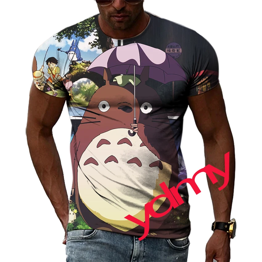 

Summer Leisure Chinchilla Pattern Men's T-shirt Hip Hop 3D Print Personality Funny Tees Round Neck Short Sleeve Tops