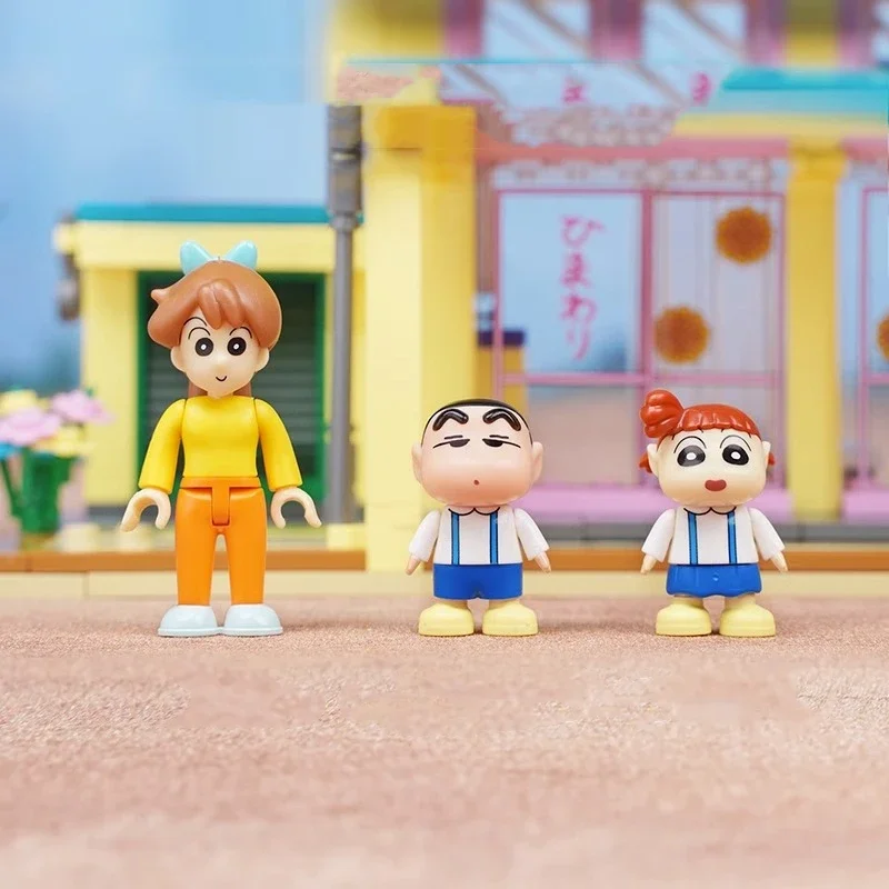 keeppley Crayon Shin-chan building block puzzle toy Kawaii model