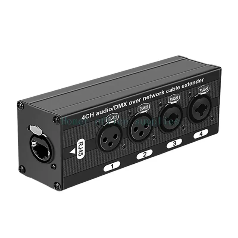 Cat5E Cat6 이더넷 케이블을 통한 K43B 4 채널 XLR 청각 신호 연장기