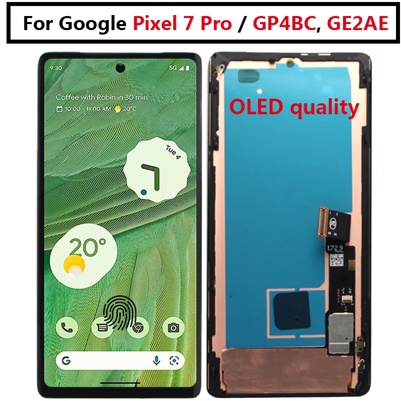 DISPLAY LCD OLED PER GOOGLE PIXEL 7 PRO GP4BC GE2A TOUCH SCREEN SCHERMO VETRO