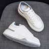 Split Leather White Shoes Women's Spring Thick-soled Heightened Casual Sneakers Popular Versatile Sneaker Zapatos De Mujer 2