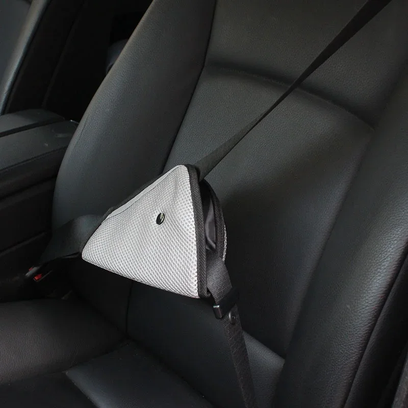 Seat Belt Cover Mesh Breathable Adjustable Triangle Protective Case For Baby Children Safety Belts Pad Clips
