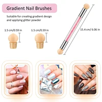 Sponge Nail Brush Picking Dotting Gradient Pen Brush Double Head Sponge Nail Brush Handle Acrylic Nail Painting Brush 2