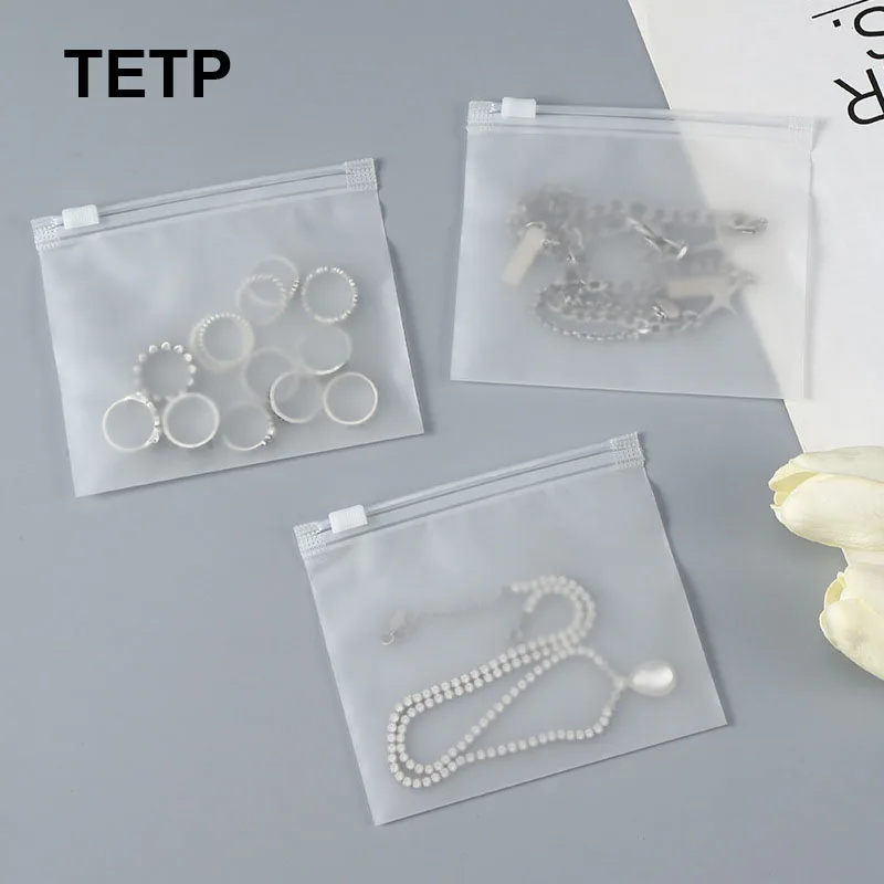 10/20 Pcs Zipper Bag Jewelry Plastic Pvc Transparent Bracelet