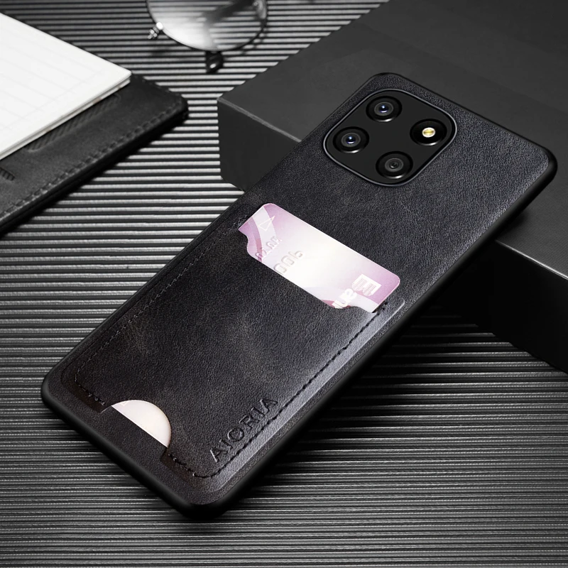 Honor X8 X6 4G 5G 카드홀더 지갑 뒷면 PU 가죽 휴대폰 커버 케이스, Honor x8 4g 5g 케이스