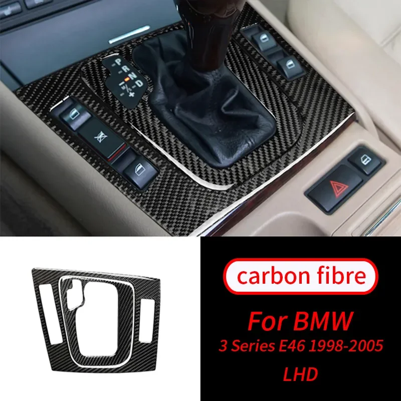 

Чехлы для панелей переключения передач из настоящего углеродного волокна для BMW 3 серии E46 1998-2005, отделочные наклейки, молдинги для салона автомобиля, товары для интерьера автомобиля