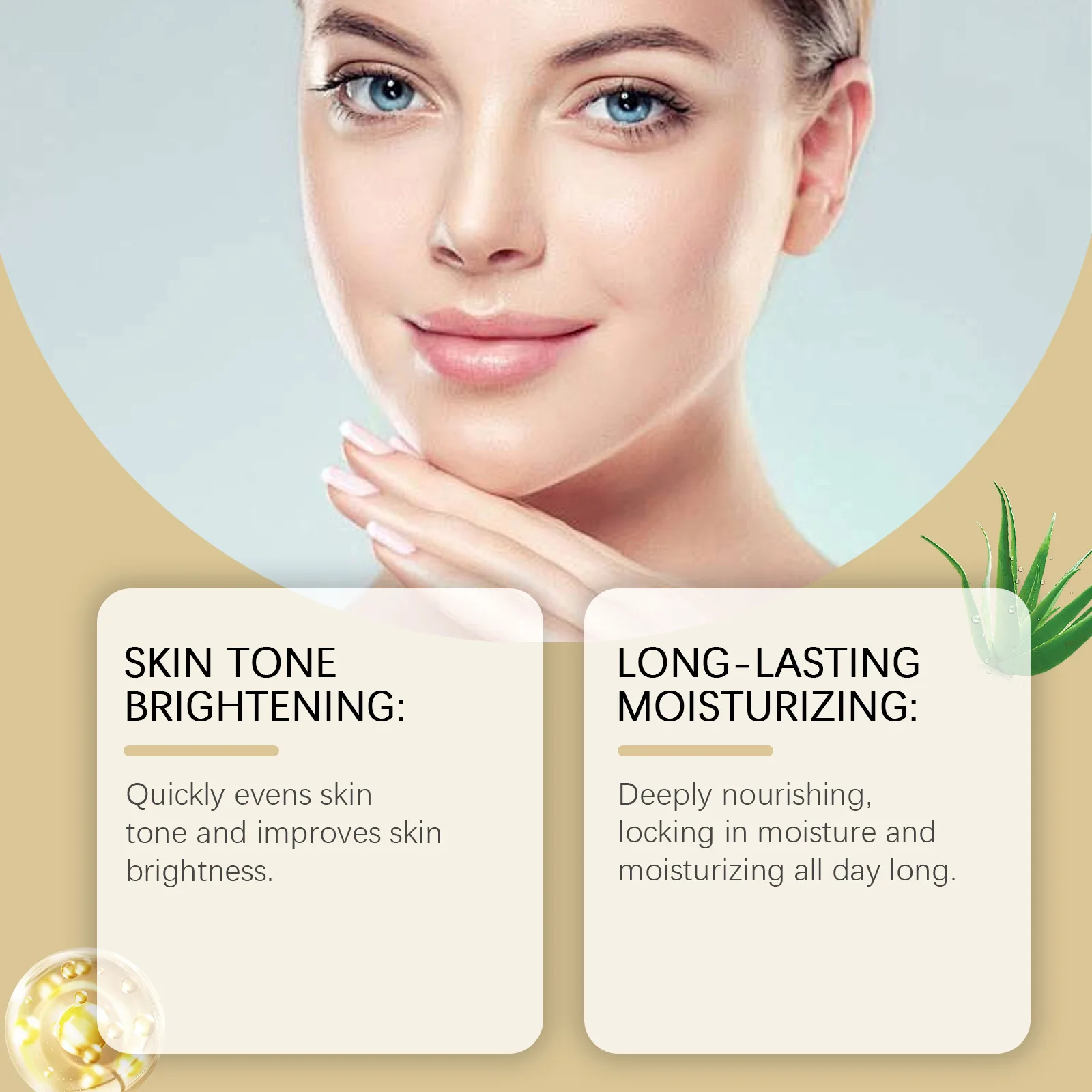 OUHOE Niacinamide Vitamin C Moisturizing Plain Cream Brightening Skin Natural Concealer Refreshing Moisturizing Plain Cream