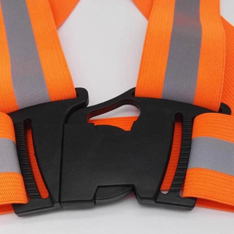 4CM Elastic Belt Reflective Buckle Traffic Safety Harness High Elasticity Breathability Adjustable Night Running Protection
