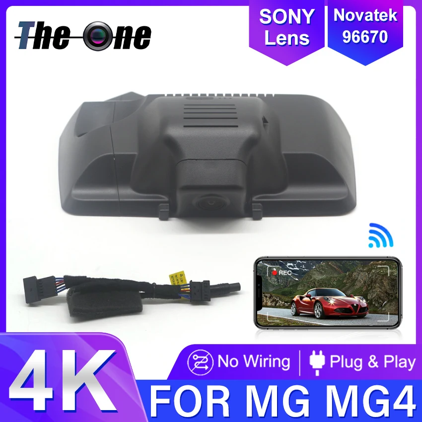 

4K HD 2160P New Plug and Play WIFi Car DVR Video Recorder Dual Lens Dash Cam for MG MG4 MULAN 2022 2023 With APP Control