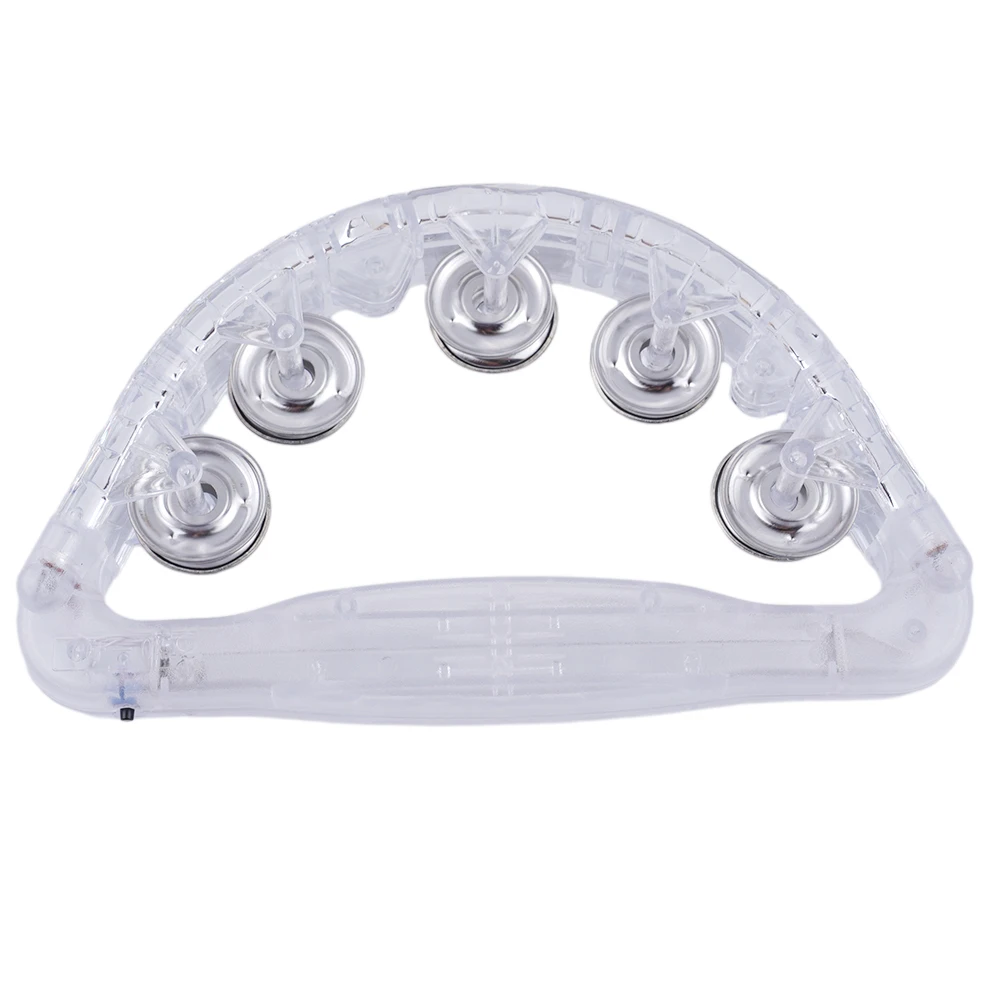 Musical Instruments Flashing Shaking Toy Tambourine Musical Instrument LED Light Up Sensory Toy Music Repalcement Best
