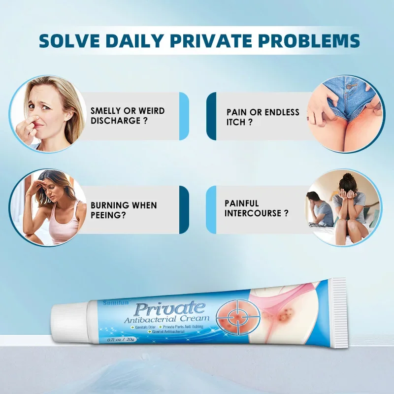 Genital Antibacterial Ointment Solve Repeated Itching Odor Fungal Infection Vaginal Treatment Care Cream Health for Women