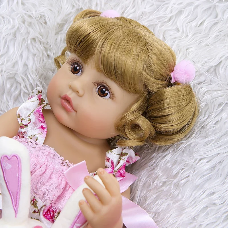 ❀専用です★新品★リボーンドール フルボディー綺麗なお顔の女の子55cm リボーンベビードール55センチメートル幼児リボーン女人形フル