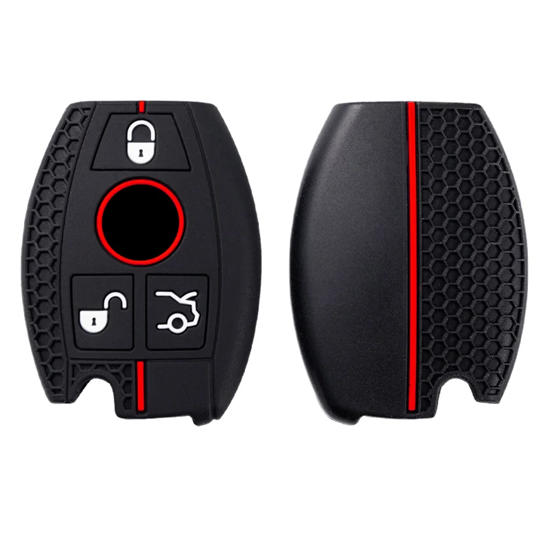 Luxurious Silicone Car Key Cover with Keychain