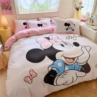 Parure de lit dessin animé, housse de couette pour chambre d'enfant, garçon et fille, literie simple, double, king size, Mickey, cadeau 2