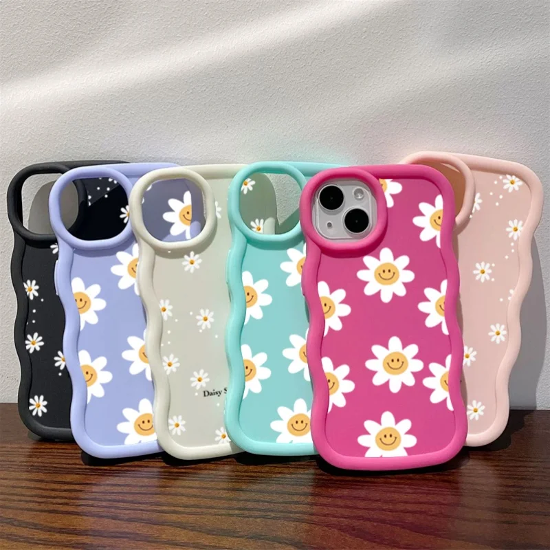 Daisy Flowers Candy Color Soft Phone Case Cover