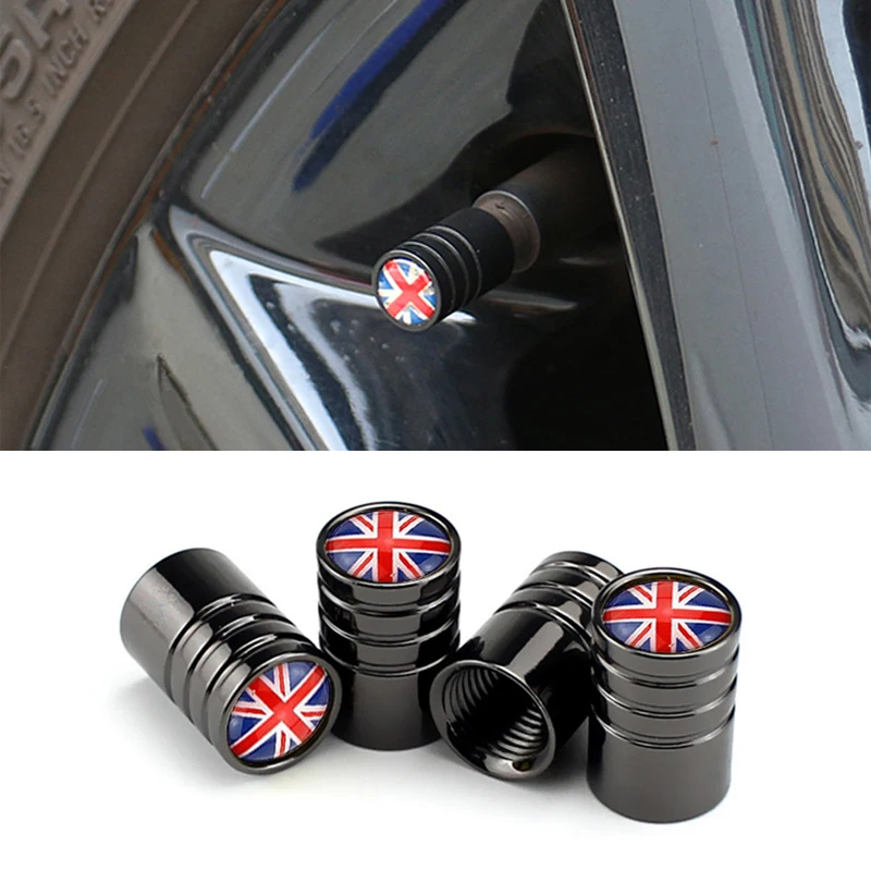 4 Pz/Set Uk Flag Bike Moto Pneumatici Per Auto Copertura Del Tappo Della Valvola Della Ruota Car Styling Per Mini Cooper Countryman Clubman R55 R56 R6