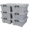 12 Gal Max Pro Plastic Utility Storage Tote, Gray, 6 Pack Tool  Box   Chest 1