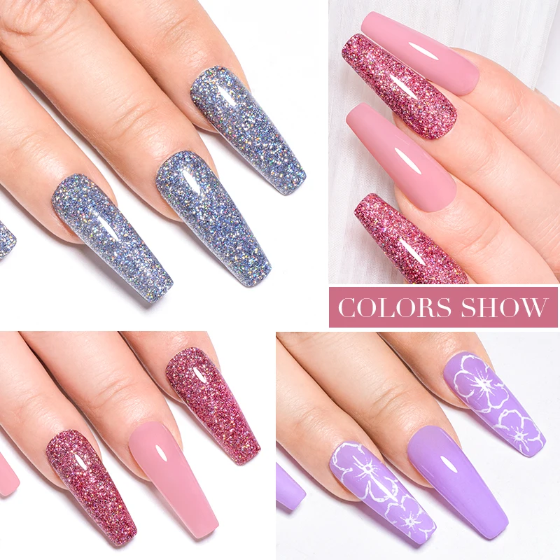 5g/10g Nail powder Nude Pink Dipping Nail Powder Sparkling Gradient Nail Glitter Dust Natural Dry Dip Chrome Art Decoration