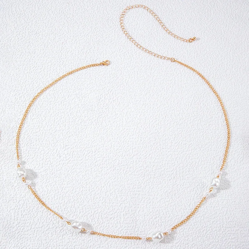 Bohemian Seestern Muschel Shell Taille Kette für Frauen Mode Imitation Perle Persönlichkeit Strand Bauch Kette Körper Schmuck Geschenke – Detail 8