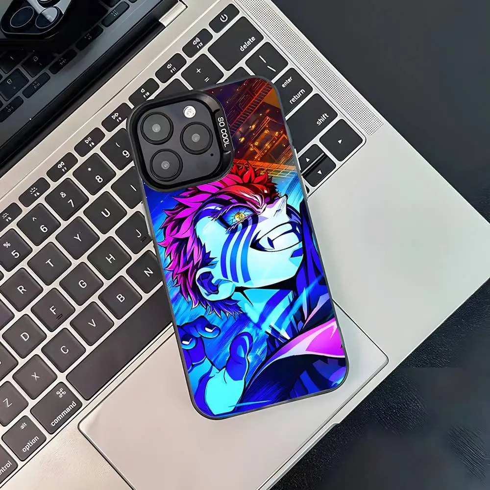 Stylish Akaza Anime Shockproof Black Candy Matte Phone Case