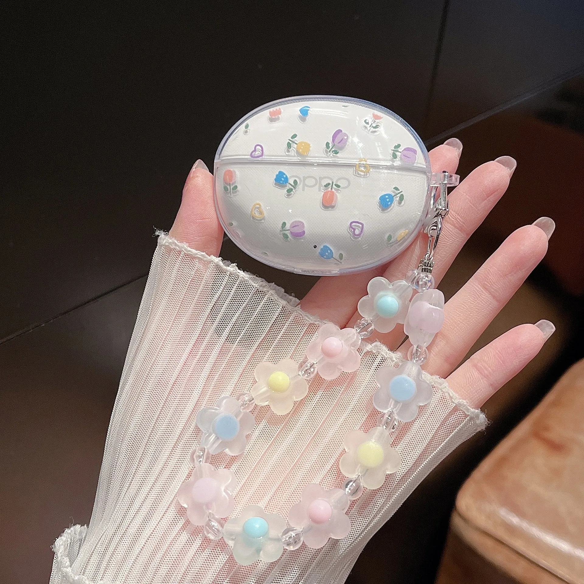 Cartoon Flower Butterfly Pendant Protective Headphone Case - Cute and Soft Design