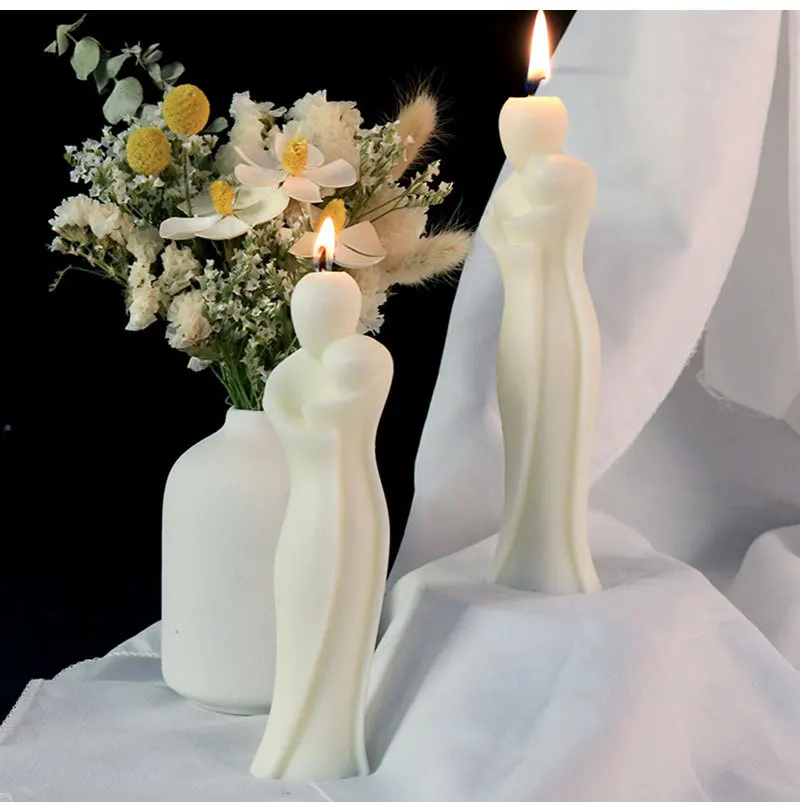 Hug Lover Portrait Candle Silicone Mold DIY Human Body Couples Mother Child Candle Making Craft Gifts Home Decor Accessories