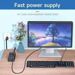 65W 19V 3.42A AC Adapter Charger for Acer Aspire V3 V5 E1 E3 E5 ES1 R3 M5 F5 5000 5100 5250 6920