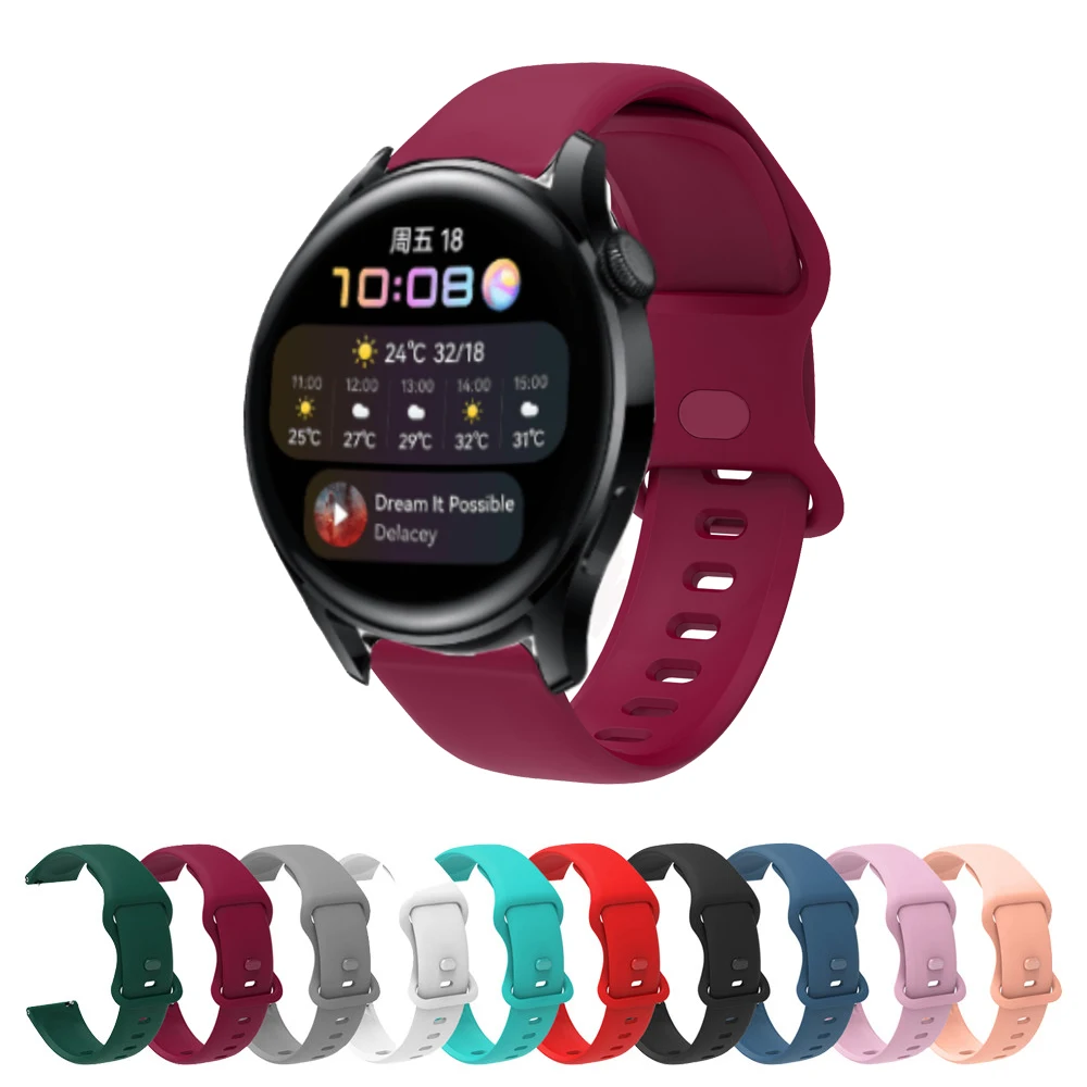Per Huawei Watch 3 Pro Strap 22Mm Bracciale In Silicone Per Huawei Gt 2 46Mm/Gt 3 Pro/Gt Runner 2E/Honor Gs Pro Smartwatch Band