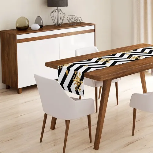 Realhomes Zigzag Ground Gold Snow Grain Runner Decorativo A Tema