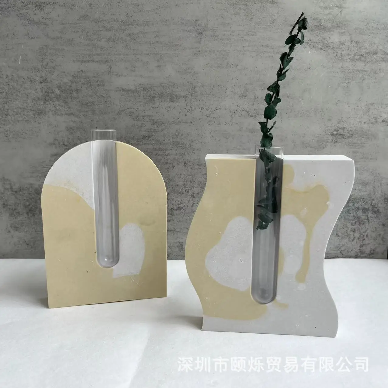 Hydroponics Silicone Mold Wave Arch Vase Flower Pot Plaster Resin
