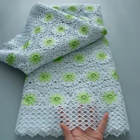 Nigerian Guipure Cord Lace Fabric 2025 High Quality 5 Yards Knitted African Water Solube Lace Fabric For Women For Wedding Dress 6