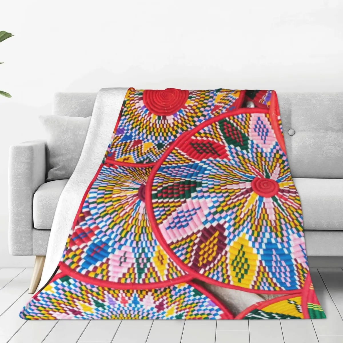 

Эфиопские тарелки, морские фланелевые одеяла, традиционное забавное одеяло в африканском стиле для дома, гостиничного дивана, 150*125 см