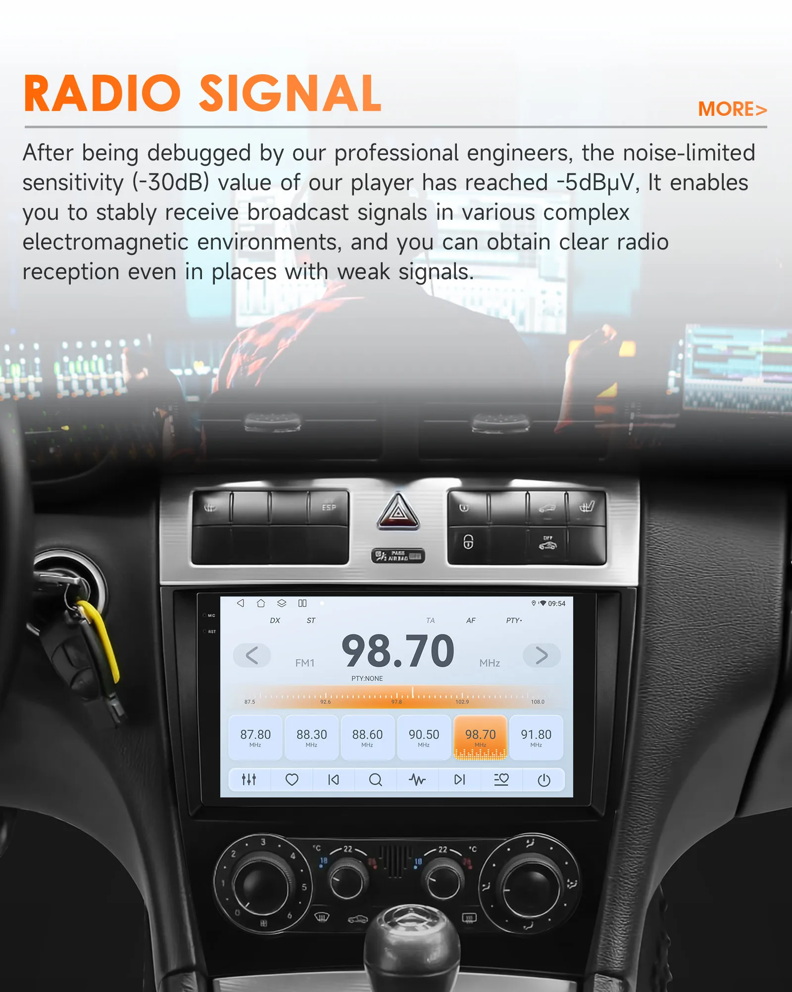 9" Hizpo 2Din Android Auto Autoradio für Mercedes Benz C-Klasse CLK W203 W209 S203 A209 W168 GPS DSP 4G CarPlay Snapdragon 6115 – Detail 18