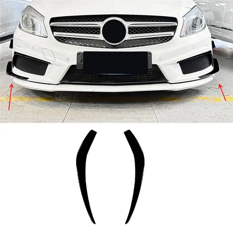 N69R--자동차 앞 범퍼 하단 스플리터 스포일러 안개등 스포일러 트림 A 클래스 W176 AMG 2013-2015 B,자동차 앞 범퍼용