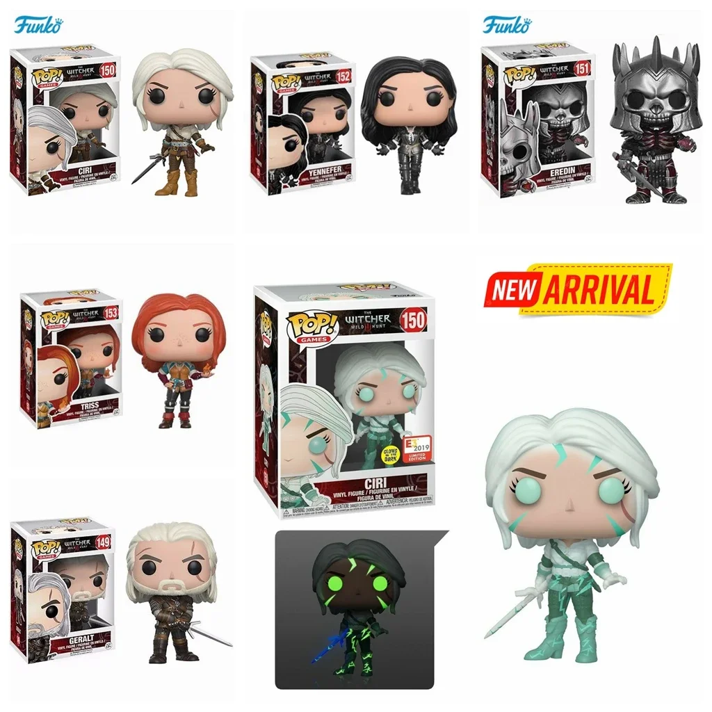 Funko Pop The Witcher Glows Ciri 150 #2019 Geralt 149 # Eredin 151 # Yennefer 152 # Figure Collection Model Toys For Children