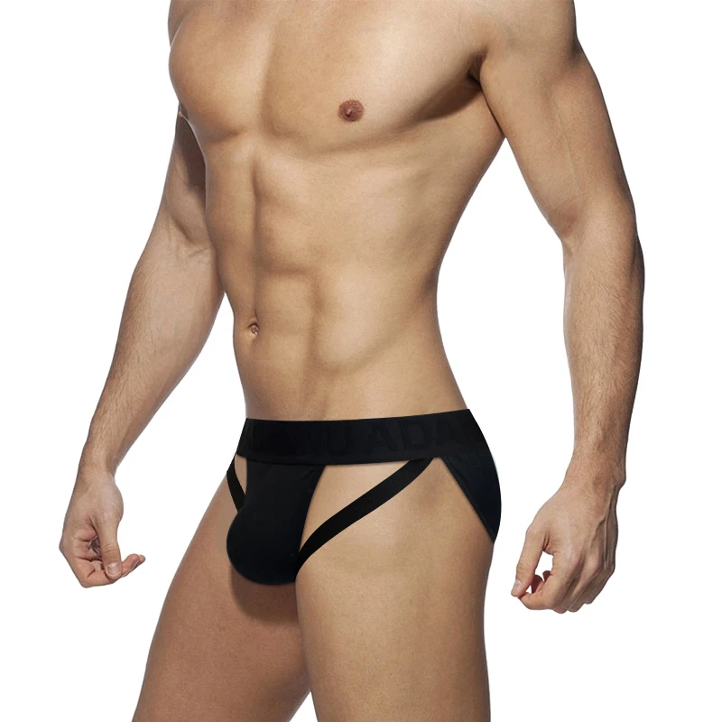 

Bikini Mens Underwear Sexy Side Cut Cotton Men's Briefs Low Waist Comfortable U Convex High Fork Gay Panties Cueca Breathable