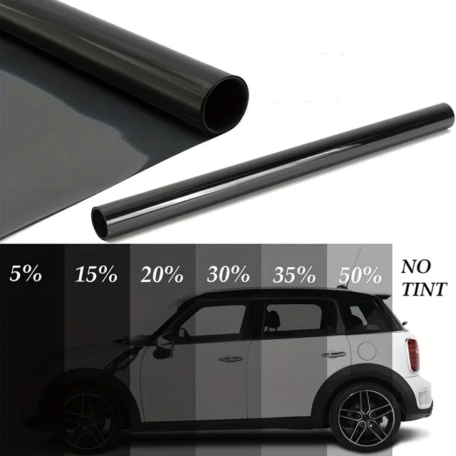 50cm x 3/10m Car Window Tint Film Privacy Anti Look Vinyl Foils Sunshade Stickers Windows Solar Protector Glass UV Sun Shade 1