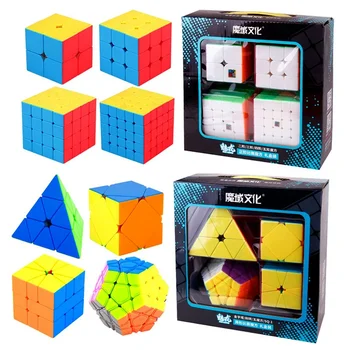 [ECube] Moyu Meilong Bundle Set Gift Magic carbon Cubing Classroom 4pcs Packing Cubes Speed Cube Puzzle Educational Toys 1