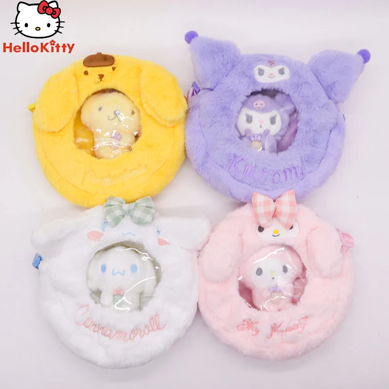 

Kawaii Sanrio ПВХ плюшевая Желейная сумка Cinnamoroll koomi мультяшная прозрачная сумка-мессенджер милый мягкий кошелек для монет Аниме подарок для девочек