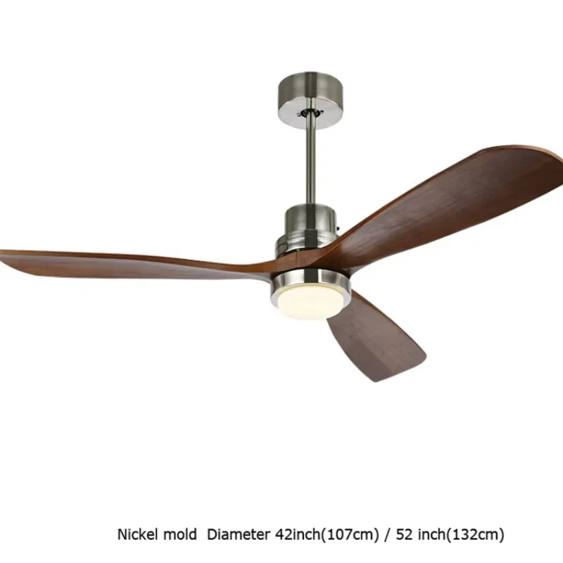 Vintage Wooden Ceiling Fan with Light and Remote 42/52 Inch Creative Ceiling Fan 3 Kinds of Speed 110V /220V
