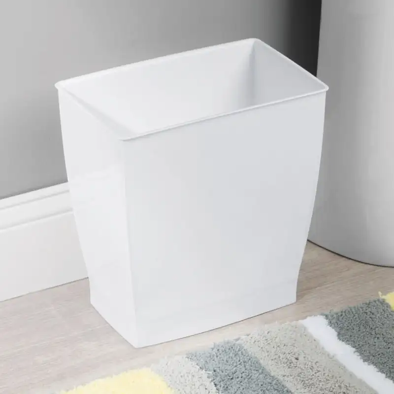 

White Rectangular Wastebasket