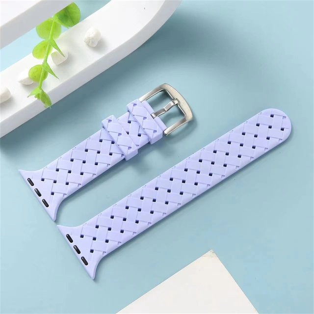 Texture Silicone Band For Apple Watch Band 7 6 SE 5 4 41mm 45mm 44mm 40mm Bracelet iWatch 3 2 1 Watchband 38mm 42mm Strap
