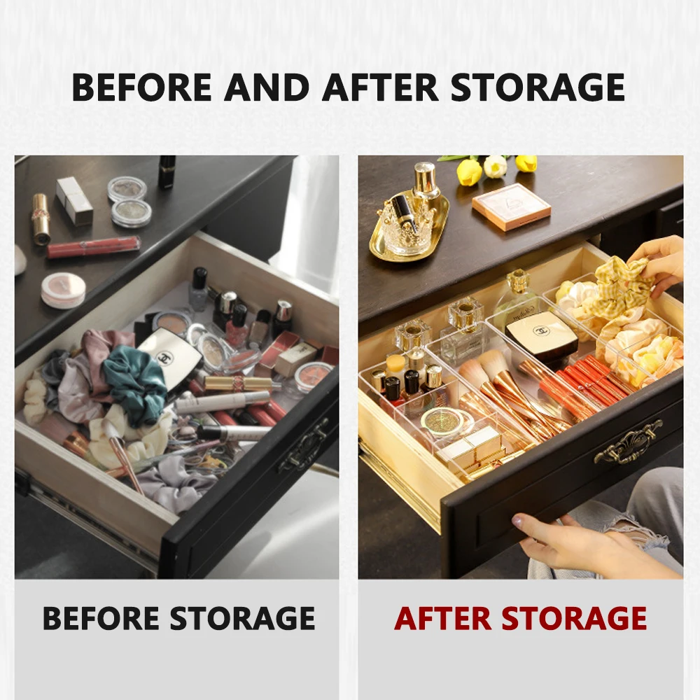 Acrylic Cosmetics Storage Box for Lipstick Jewelry Makeup Organizer Desktop Storage Rack Layered Drawer Storage Display Box 3