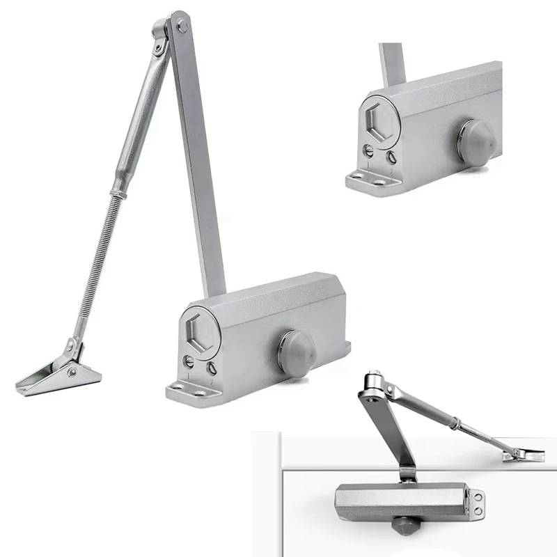 AB42-Automatic Door Closer Adjustable Door Stop Multifunctional er Closer Suitable For Residential Decoration