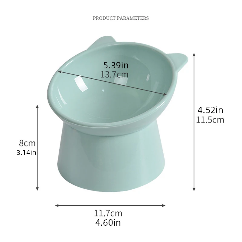 Pet Food Bowl Tilt High Bottom Neck Protector Antichoking Antidumping Dog and Cat Water Bowl Feeding Supplies