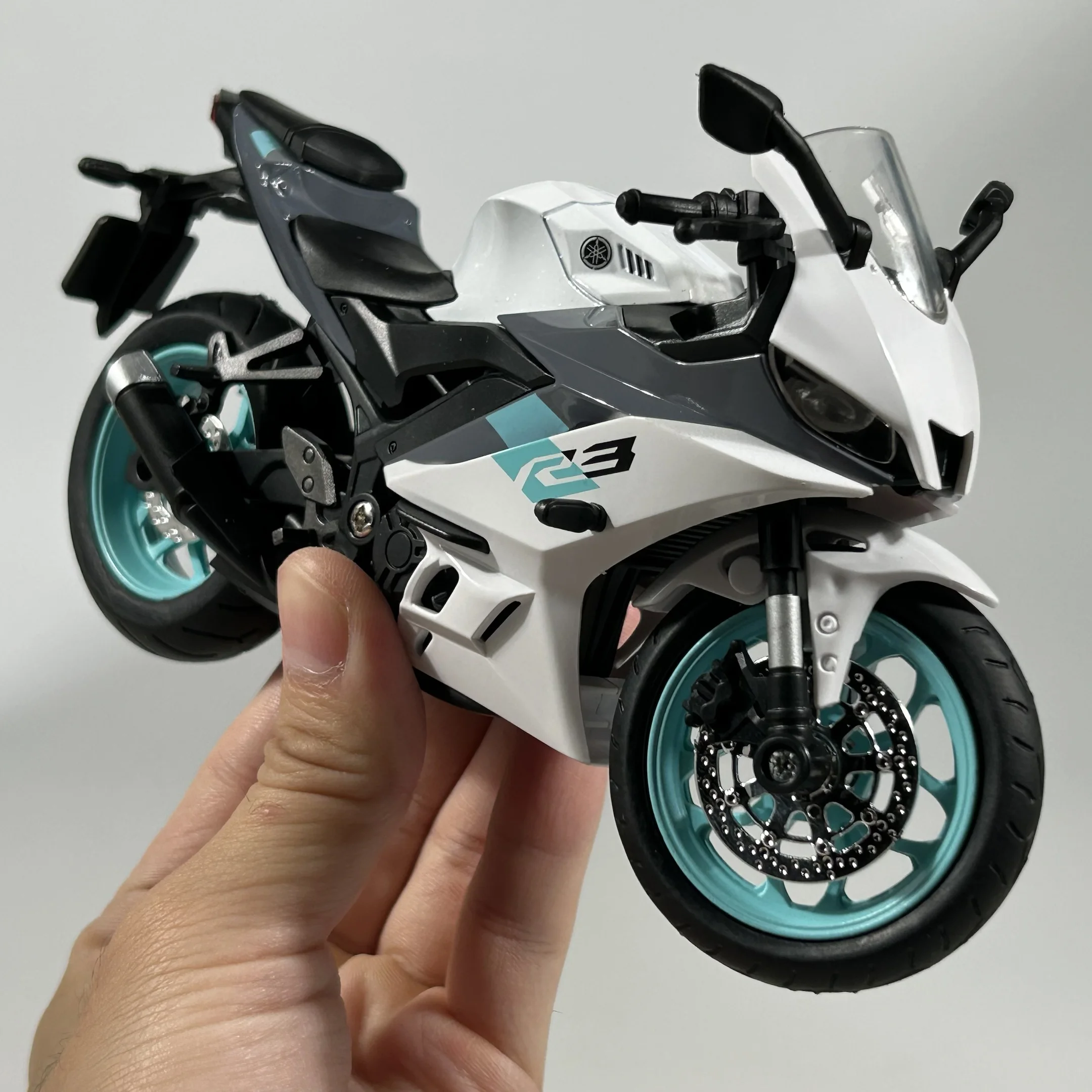 1:12 야마하 YZF R3 스포츠 오토바이 합금 금속 다이캐스트 모델 레이싱 오토바이 수집품 데스크탑 디스플레이 장식 선물