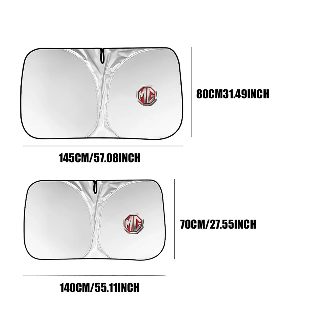 MG Logo Foldable Windshield Sunshade - Heat Insulation Sun Block Cover