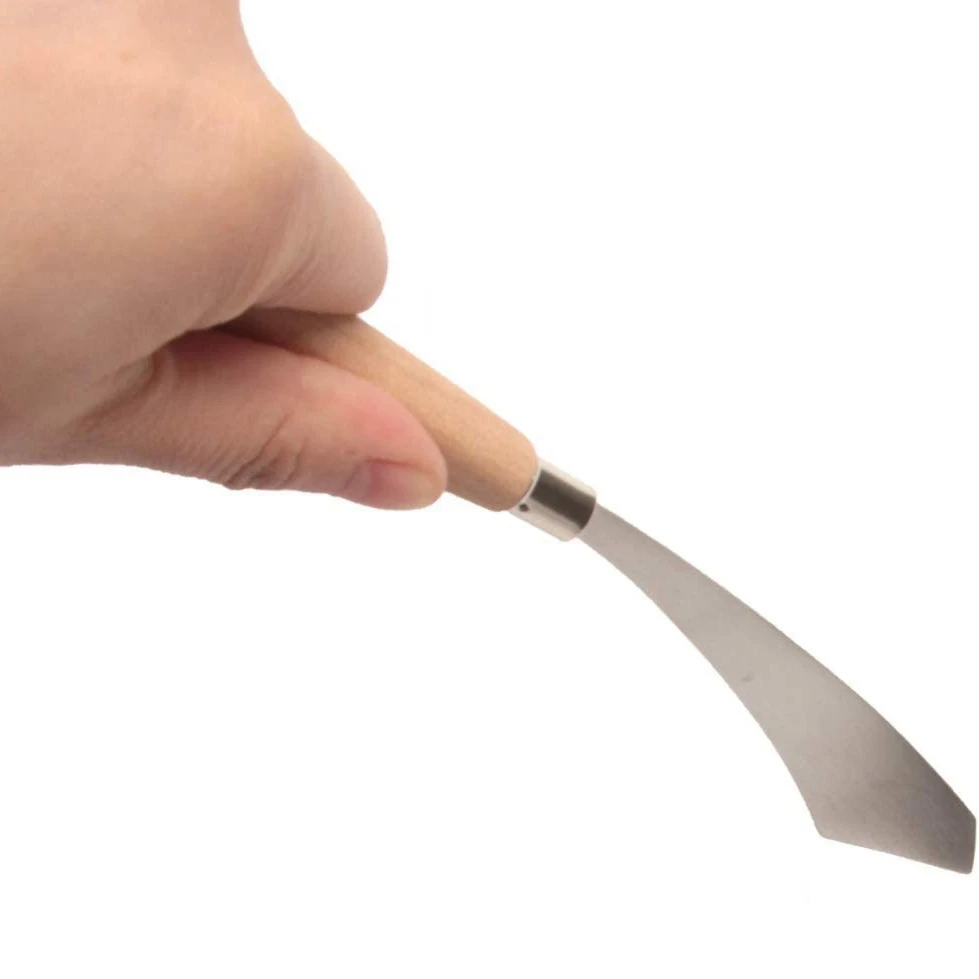 Oil Painting Knife 2 Pcs Wood Handle Metal Blade Painting Accessories